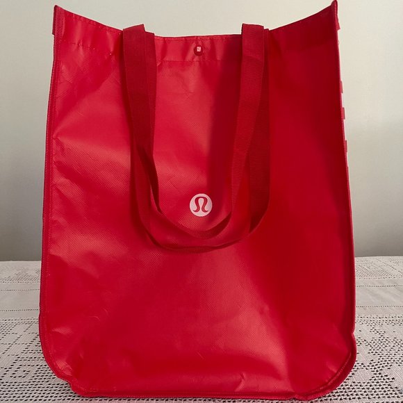 Lululemon red & white large reusable tote bag - Picture 5 of 7